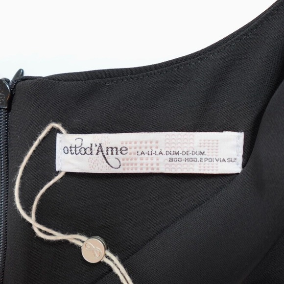 Ottod'Ame Shift Dress 6 Black Sleeveless Minimalist - Picture 2 of 16